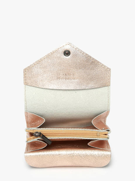 Porte-monnaie Cuir Etrier Rose etincelle irisee EETI5018 vue secondaire 1